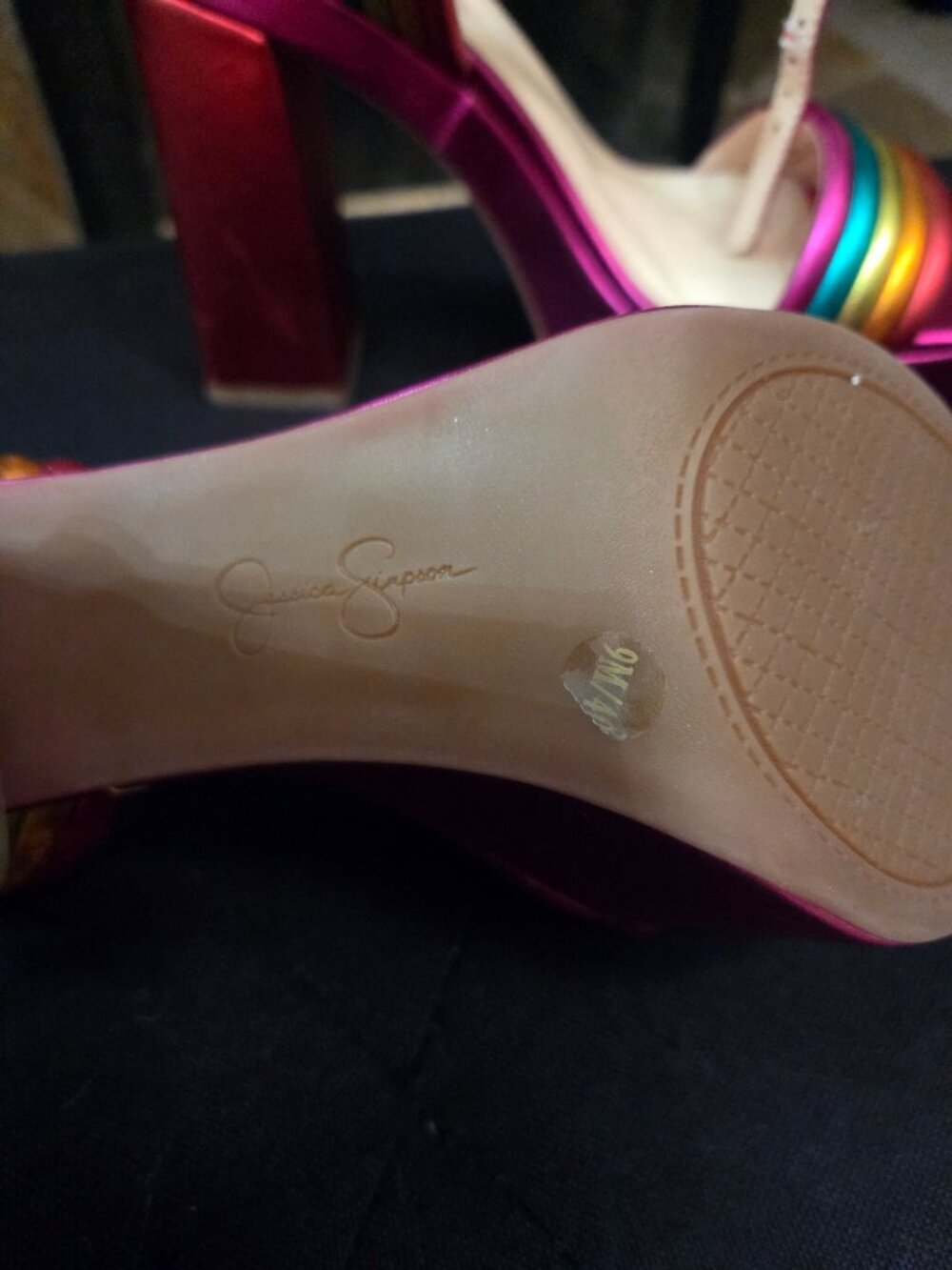 Jessica Simpson rainbow platform heel - Picture 4 of 5